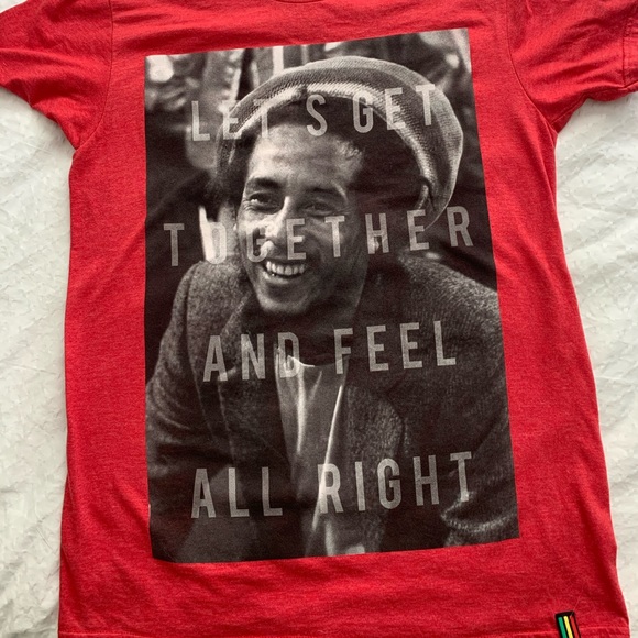 red bob marley shirt